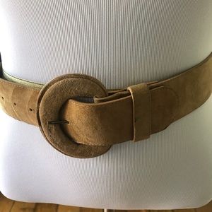 Brown suede belt.